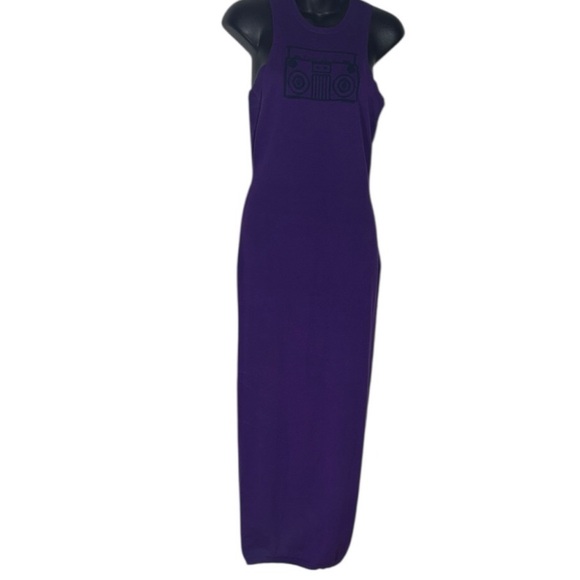 Elegant Purple Sleeveless Dress - Picture 2 of 2